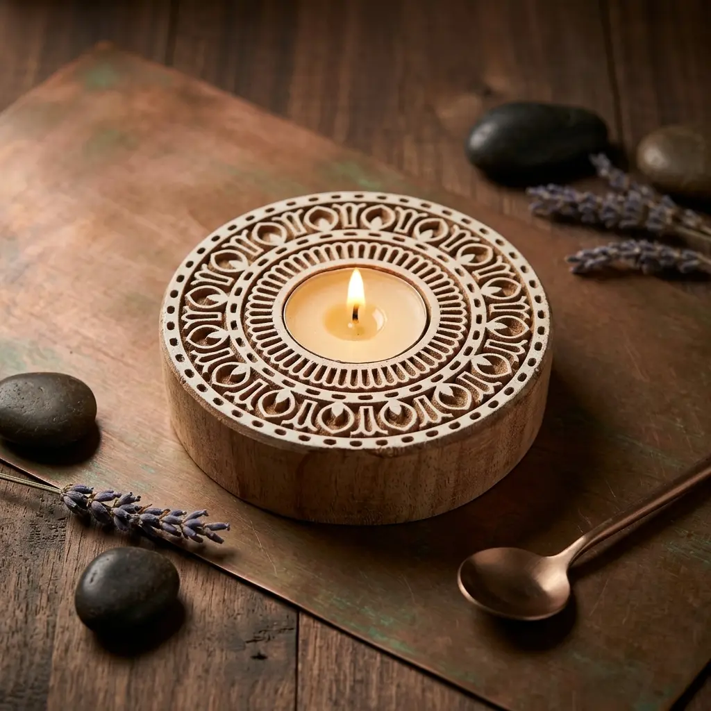 Circle Mandala Candle