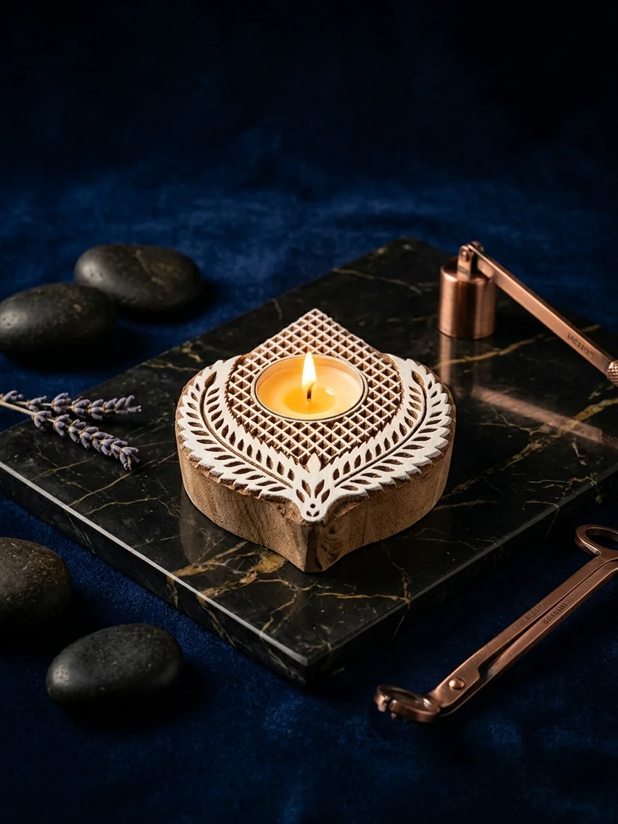 Tealight Leaf Candle