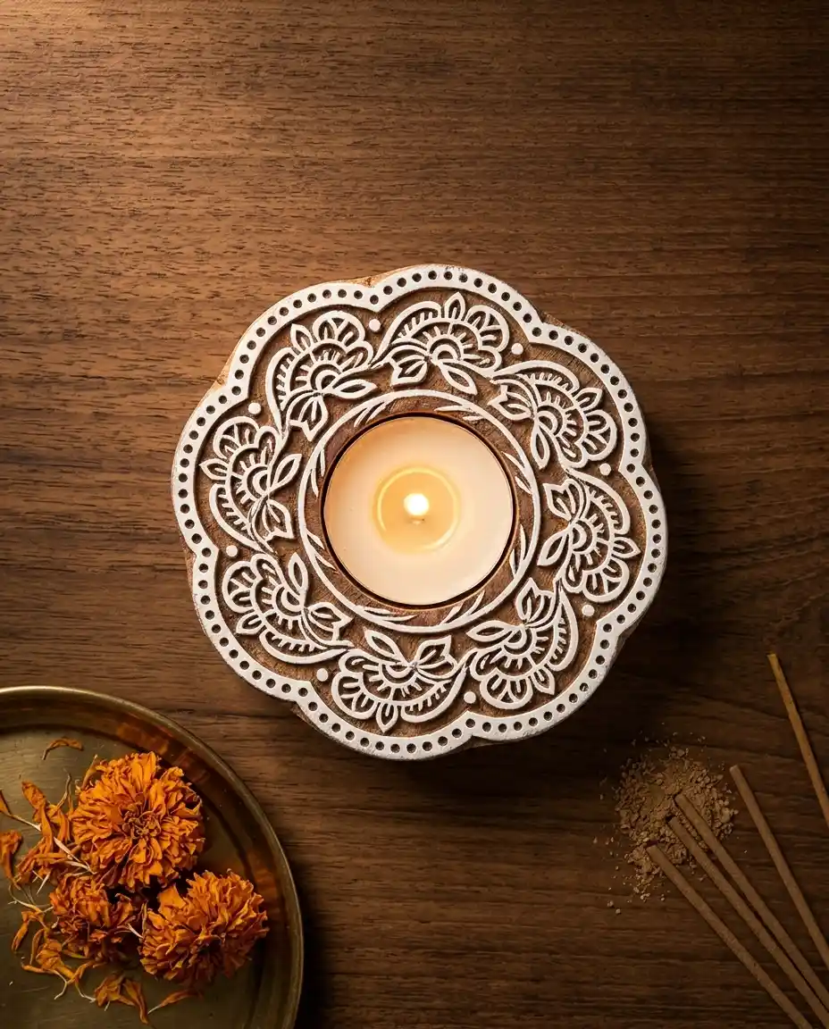 Scalloped Bloom Candle