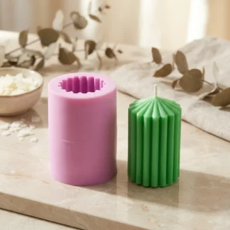 Ribbed Pillar Candle Mould