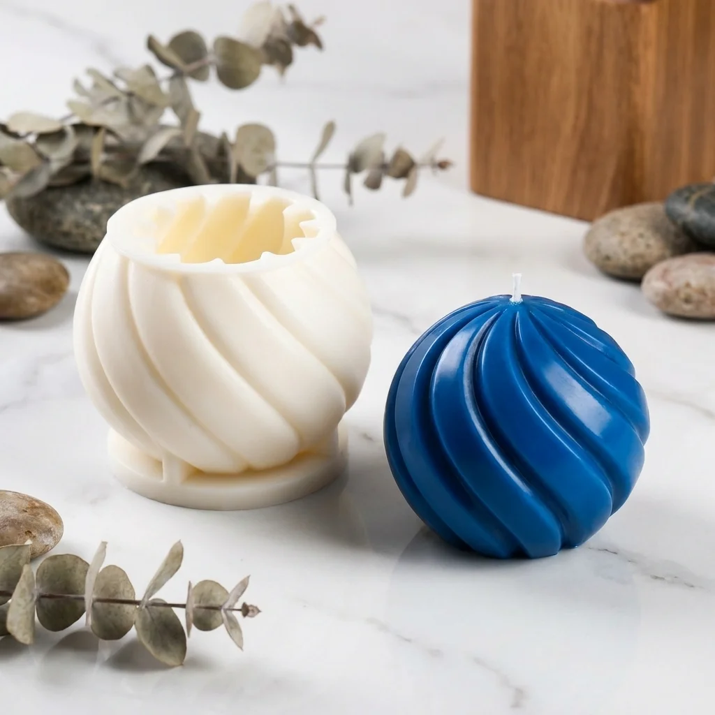 Spiral Swirl Ball Mould