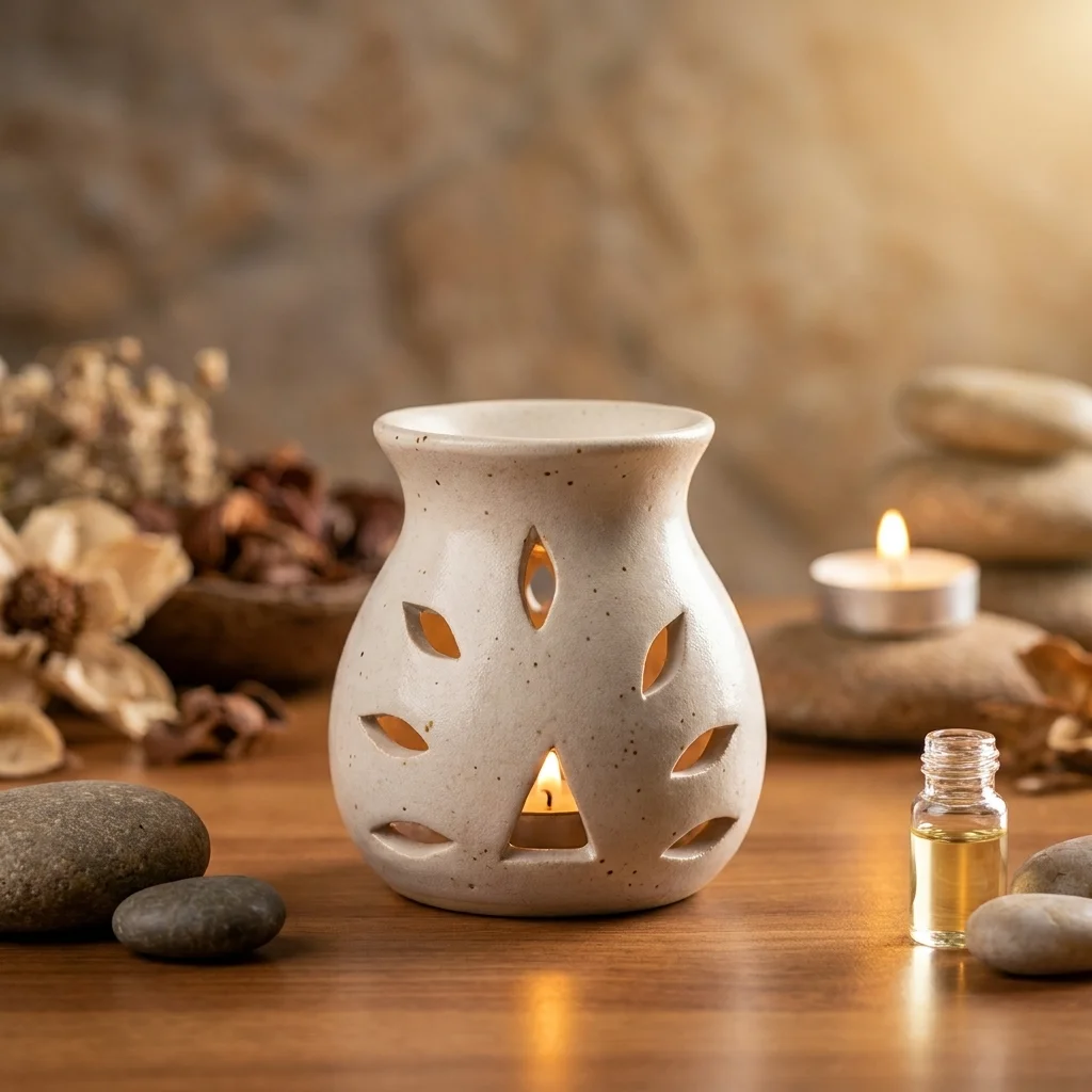 Leaf Cutwork Vase Diffuser – Cream