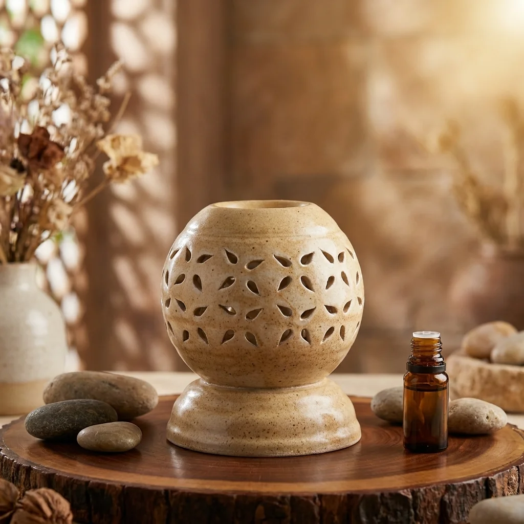 Globe Diffuser on Pedestal – Rustic Sand