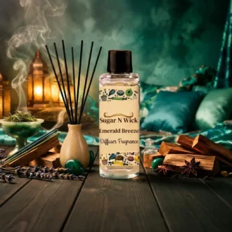 Emerald Breeze Fragrance – 100 ml Beige Ceramic Reed Diffuser