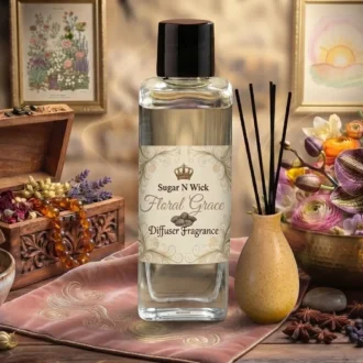 Floral Grace Fragrance – 100 ml Beige Ceramic Reed Diffuser