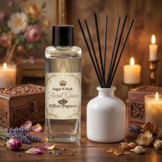 Floral Grace Fragrance – 100 ml White Ceramic Reed Diffuser