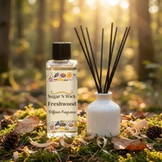 Freshwood Fragrance – 100 ml White Ceramic Reed Diffuser