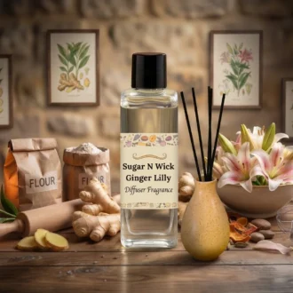 Ginger Lily Fragrance – 100 ml Beige Ceramic Reed Diffuser