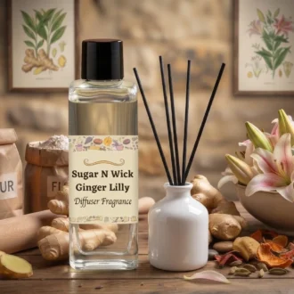 Ginger Lily Fragrance – 100 ml White Ceramic Reed Diffuser