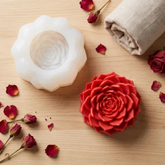 Rose Flower Candle Making Silicone Mould