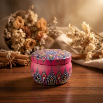 200 ml Mandala Purple Candle Jar