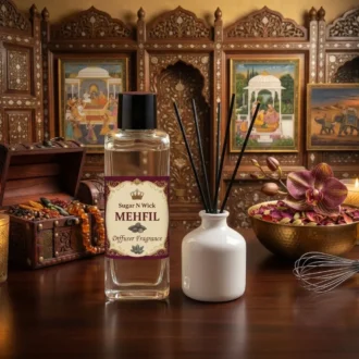 Mehfil Fragrance – 100 ml White Ceramic Reed Diffuser