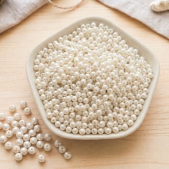 White Round Beads – 100gm