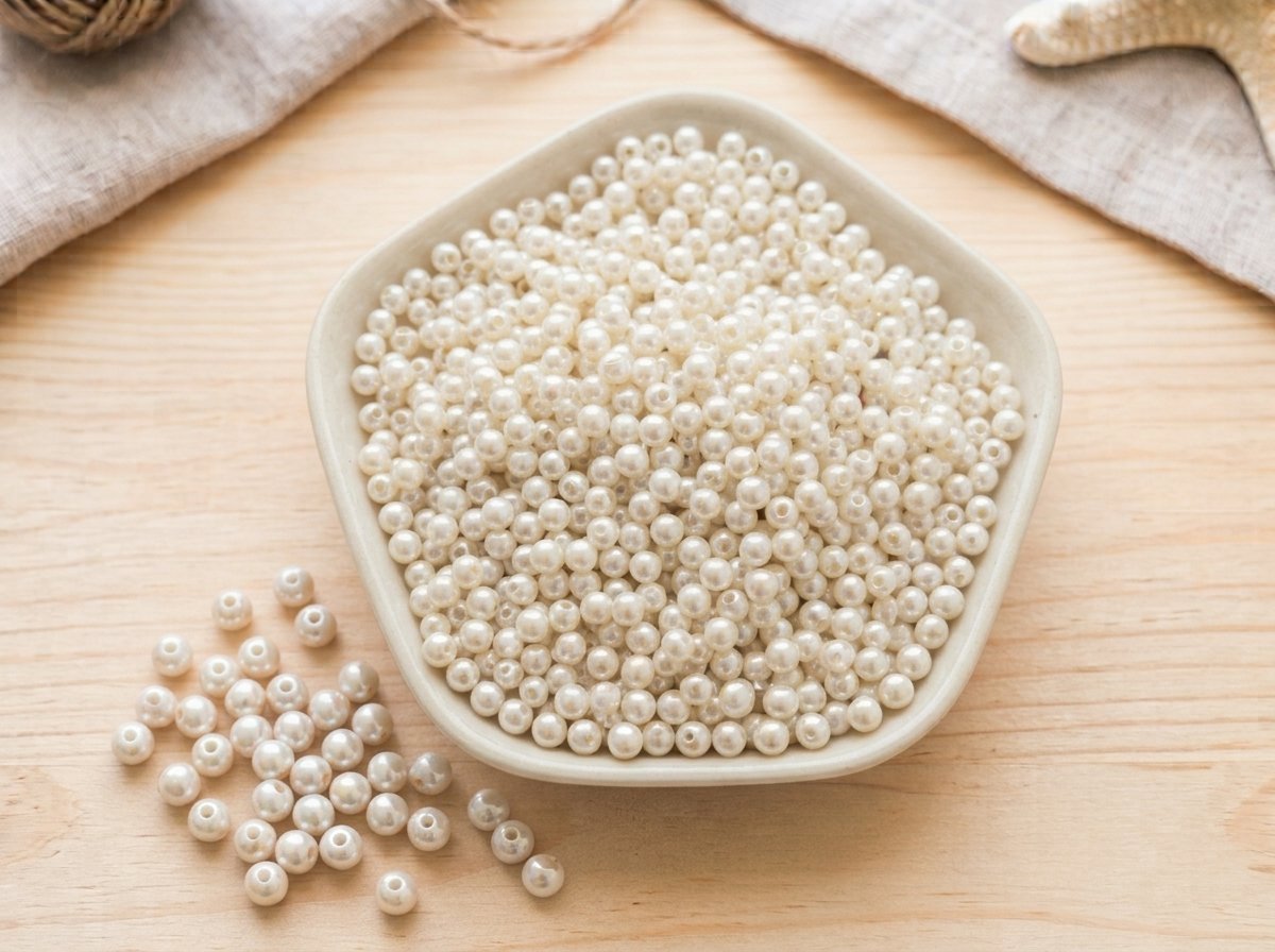 White Round Beads – 100gm