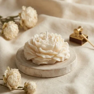 Peony Flower Candle