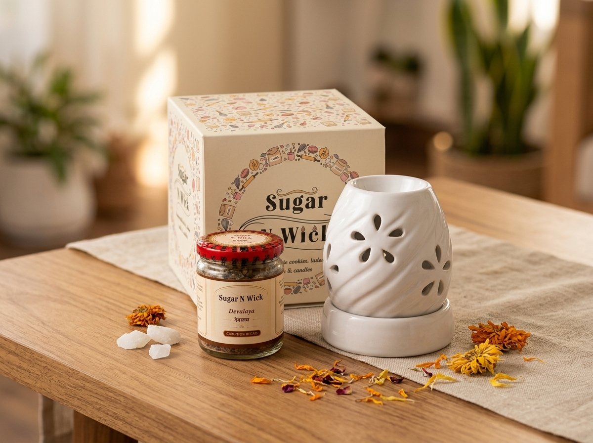 Devalaya & Ceramic Diffuser Gift Combo