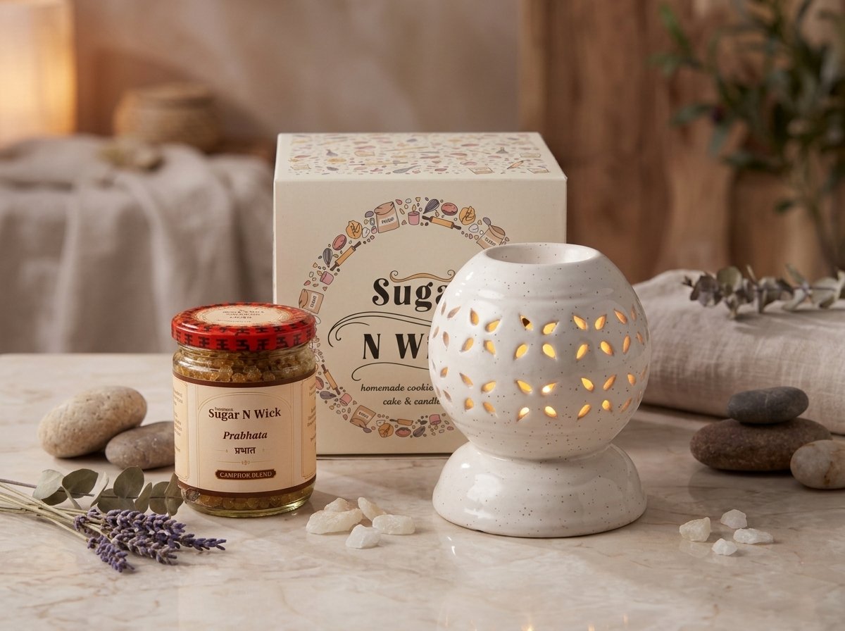Prabhata & Ceramic Diffuser Gift Combo